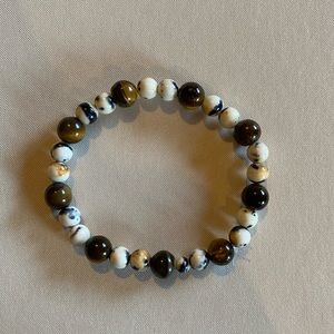 Brown big bead and little bead bracelet